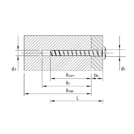 HECO MULTI MONTI plus MS Vite di ancoraggio 7,5 x 40 mm - 100 pz. ( 49854 ) Vite per calcestruzzo, testa tonda piatta, T-Drive, zincata blu, A2K