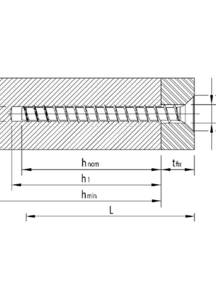 HECO MULTI MONTI plus F Vis d'ancrage 6,0x50mm, Vis à béton, Tête fraisée, T-Drive, Zinguée bleue, A2K, 100 pcs. (48495)