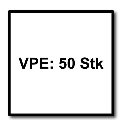 HECO MULTI MONTI plus SS Vite di ancoraggio 7,5 x 100 mm - 50 pz. ( 49817 ) Vite per calcestruzzo a testa esagonale con rondella pressata, zincata blu, A2K