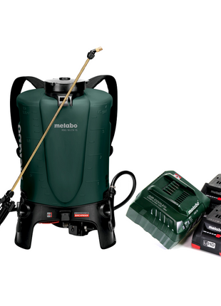 Pulverizador de mochila a batería Metabo RSG 18 LTX 15 18 V 15 L 3,0 bar + 2x batería 4,0 Ah + cargador