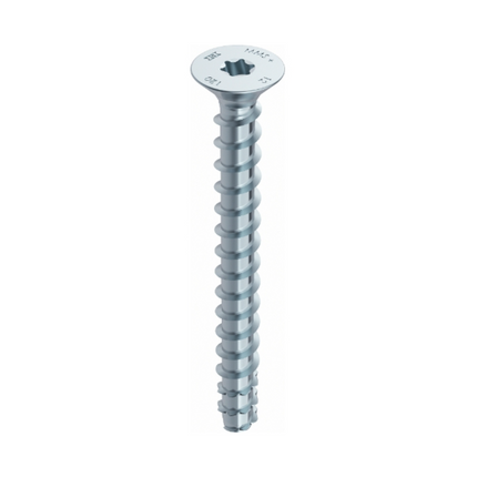 HECO MULTI MONTI plus F Screw Anchor , 6.0 x 80mm, Concrete screws, Countersunk head, T-Drive, Blue zinc-plated, A2K, 200 pcs. (4x 48501)