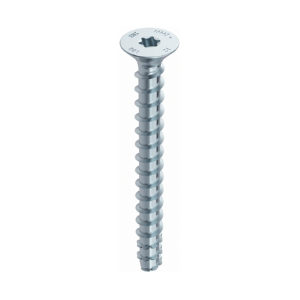 HECO MULTI MONTI plus F Screw Anchor, 6.0 x 50 mm, Concrete screws, Countersunk head, Blue zinc-plated, A2K, 400 pcs. (4x 48495)