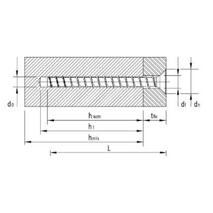 HECO MULTI MONTI plus F anclaje de tornillo 6,0 x 40 mm 400 piezas (4x 49860) tornillo para hormigón, cabeza avellanada, accionamiento en T, galvanizado azul, A2K
