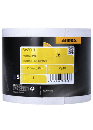 Papel de lija Mirka BASECUT 115 mm x 50 m P240 rollo de lija (2251100125N) papel de lija universal