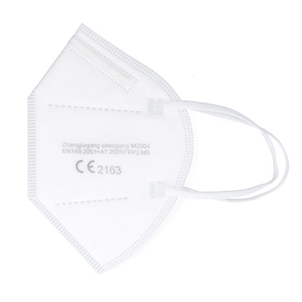 Mascarilla Shengang 110x FFP2 con certificación CE compatible con farmacia, protección bucal, respiratoria y nasal, 5 capas ISO9001:2015 / EN149 2001 A1:2009