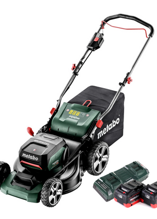 Metabo RM 36-18 LTX BL 46 Akku Rasenmäher 36 V ( 2x 18 V ) 46 cm Brushless + 2x Akku 5,5 Ah + Doppelladegerät - Toolbrothers