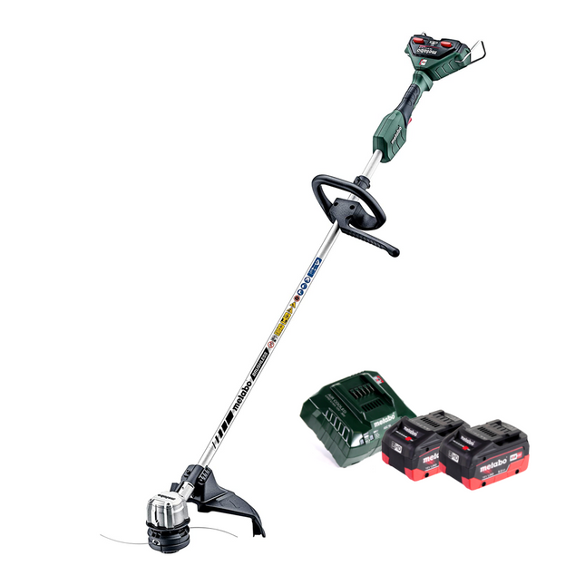 Metabo FSD 36-18 LTX BL 40 Desbrozadora sin cable 36 V ( 2x 18 V ) mango redondo sin escobillas + 2x batería 8,0 Ah + cargador