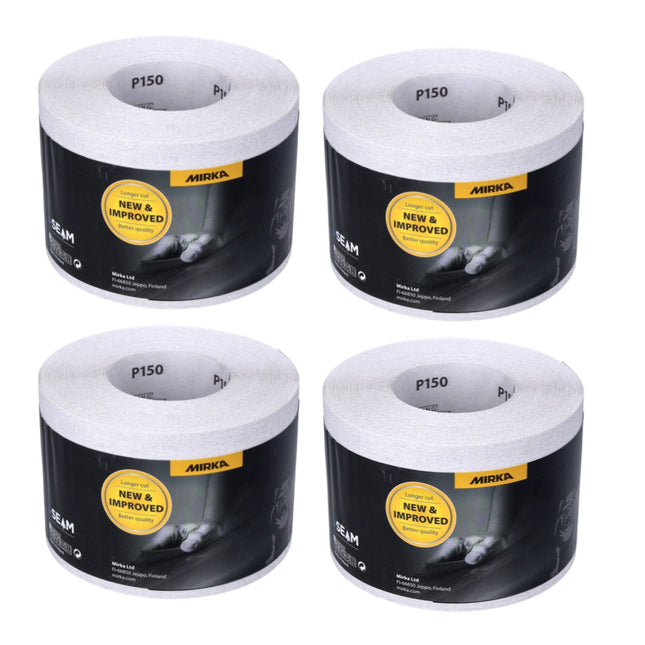 Papel de lija Mirka BASECUT 115 mm x 50 m P150 4x rollo de lija (4x 2251100115N) papel de lija universal