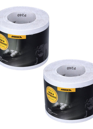 Mirka BASECUT Rouleaux de papier abrasif 115 mm x 50 m, P240, 2 pcs. Papier abrasif universel( 2x 2251100125N )