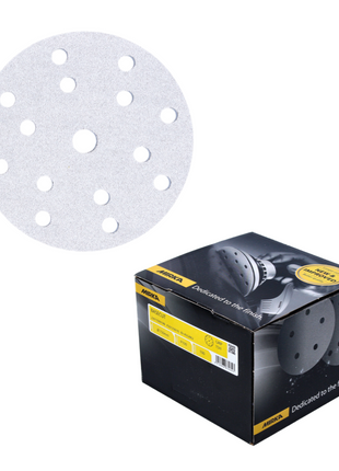 Discos de lijado Mirka BASECUT 150 mm P100 400 piezas (4x 2261109910) Agarre 15 agujeros