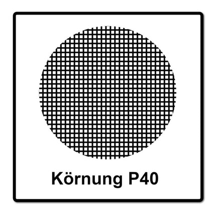 Mirka BASECUT Grip Sanding Discs 150mm, P40, 15 Holes - 100 pcs. (2x 2261105040 )