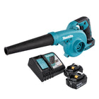 Soplador de hojas a batería Makita DUB 185 RF 18 V + 2x baterías 3,0 Ah + cargador