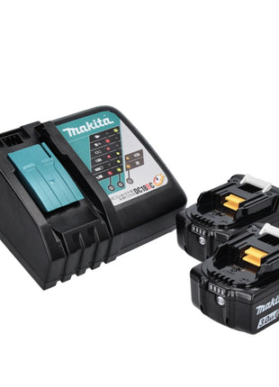 Soplador de hojas a batería Makita DUB 185 RF 18 V + 2x baterías 3,0 Ah + cargador