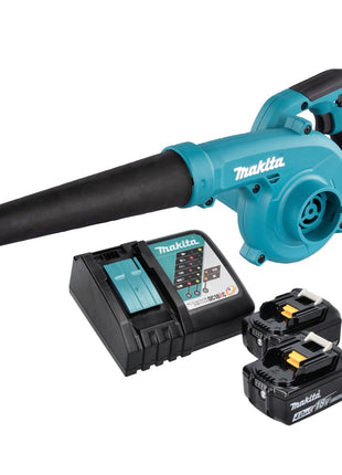 Soplador de hojas a batería Makita DUB 185 RM 18 V + 2x baterías 4,0 Ah + cargador