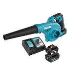 Soplador de hojas sin cable Makita DUB 185 RT soplador 18 V + 2x batería recargable 5,0 Ah + cargador