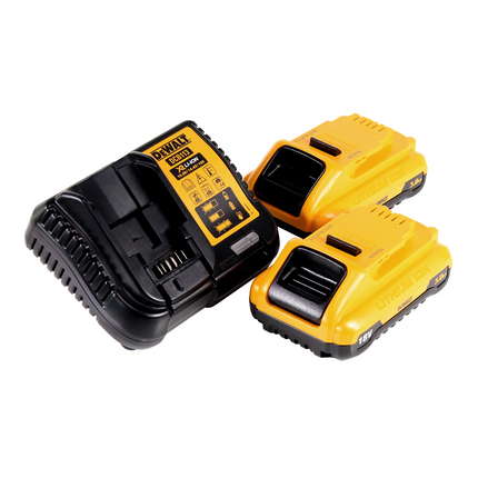 Aspirador de mano a batería DeWalt DCV 517 L2 18 V 1,9 L + 2x baterías 3,0 Ah + cargador