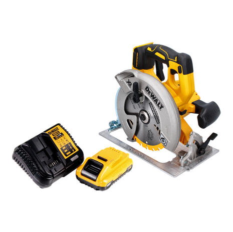 Sierra circular a batería DeWalt DCS 570 L1 18 V 184 mm sin escobillas + 1x batería 3,0 Ah + cargador