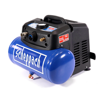 Compresor Scheppach HC06 1200 W 6 litros 8 bar (5906132901) + set de accesorios 13 piezas (7906100735)