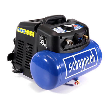 Compresor Scheppach HC06 1200 W 6 litros 8 bar (5906132901) + set de accesorios 13 piezas (7906100735)