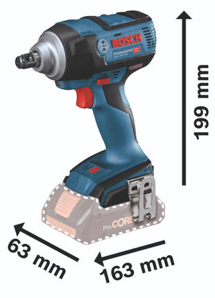 Bosch GDS 18V-300 Professional Atornillador de impacto giratorio inalámbrico 18 V 300 Nm sin escobillas (06019D8200) - sin batería, sin cargador