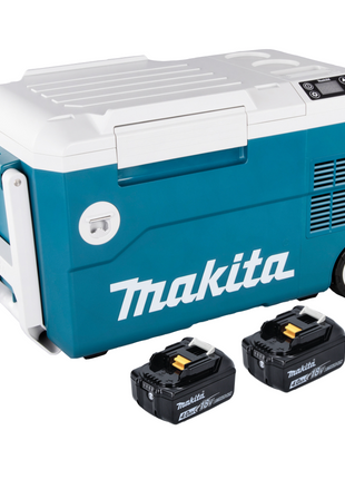 Makita DCW 180 M Glacière et réchaud sans fil 36 V ( 2x 18 V ) 20 L + 2x batterie 4,0 Ah - sans chargeur