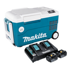 Makita DCW 180 PM Glacière et réchaud à compresseur sans fil 36 V ( 2x 18 V ) 20 L + 2x batterie 4,0 Ah + double chargeur