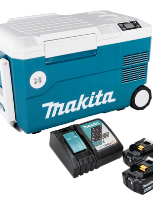 Caja de refrigeración y calefacción por batería Makita DCW 180 RT 36 V (2x 18 V) 20 L + 2x batería 5,0 Ah + cargador