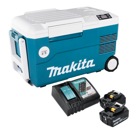 Caja de refrigeración y calefacción por batería Makita DCW 180 RT 36 V (2x 18 V) 20 L + 2x batería 5,0 Ah + cargador