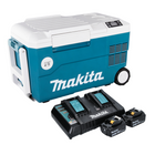 Makita DCW 180 PT Glacière et réchaud à compresseur sans fil 36 V ( 2x 18 V ) 20 L + 2x batterie 5,0 Ah + double chargeur