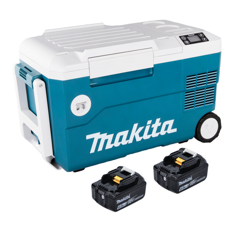 Makita DCW 180 G Akku Kühl und Wärme Box 36 V ( 2x 18 V ) 20 L + 2x Akku 6,0 Ah - ohne Ladegerät