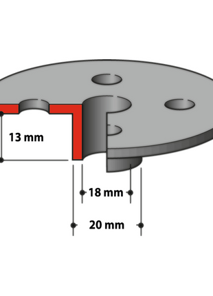 Makita Kopierhülse 20 mm ( 164393-0 ) für Oberfräse RP 0900 / RP 2300 / RT 0700 - Toolbrothers