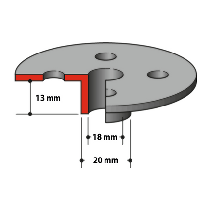 Makita Kopierhülse 20 mm ( 164393-0 ) für Oberfräse RP 0900 / RP 2300 / RT 0700 - Toolbrothers