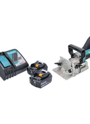 Makita DPJ 180 RF Akku Nutfräse 18 V 100 mm + 2x Akku 3,0 Ah + Ladegerät - Toolbrothers