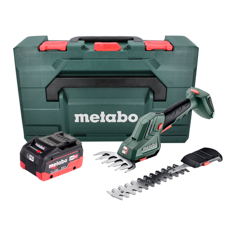 Metabo SGS 18 LTX Q Akku Gras und Strauchschere 18 V + 1x Akku 8,0 Ah + metaBOX - ohne Ladegerät