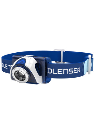 Ledlenser SEO7R Linterna frontal LED 220 lm IPX6 azul (6107-R) + 1x batería + cable USB + 1x batería