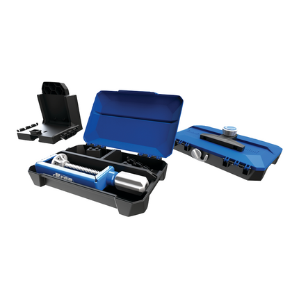 KREG Pocket Hole Jig 520 PRO Plantilla de perforación de agujeros de bolsillo + estación base + plantilla de microperforación + taladro escalonado + broca + tornillos + abrazadera