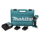 Taladro atornillador inalámbrico Maktia DF 333 DWAE 12 V máx. 30 Nm + 2 baterías 2,0 Ah + cargador + maletín