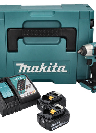 Makita DTW 180 RMJ Akku Schlagschrauber 18 V 180 Nm 3/8" Brushless + 2x Akku 4,0 Ah + Ladegerät + Makpac