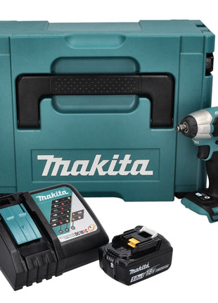 Makita DTW 180 RT1J Atornillador de impacto inalámbrico 18 V 180 Nm 3/8" sin escobillas + 1x batería 5,0 Ah + cargador + Makpac