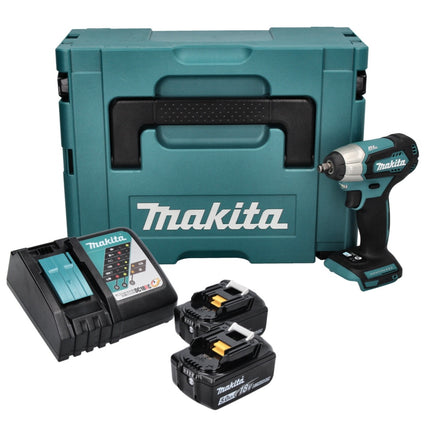 Avvitatore a impatto a batteria Makita DTW 180 RTJ 18 V 180 Nm 3/8" Brushless + 2 batterie 5,0 Ah + caricabatterie + Makpac
