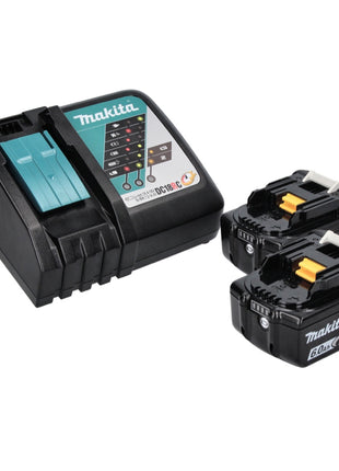 Makita DTW 180 RGJ Atornillador de impacto inalámbrico 18 V 180 Nm 3/8" sin escobillas + 2x batería 6,0 Ah + cargador + Makpac