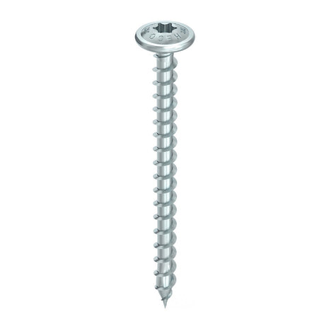 HECO TOPIX plus tornillos profesionales para construcción en madera 8,0 x 120 mm 50 piezas (61270) tornillo para madera totalmente roscado, cabeza con arandela, accionamiento en T, galvanizado azul, A3K