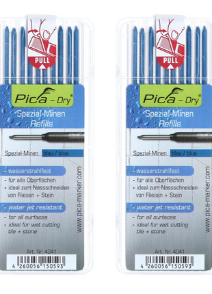 Pica DRY Spezial Minen Wasserstrahlfest Blau 20 Stk. ( 2x 4041 ) - Toolbrothers