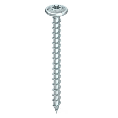 HECO TOPIX plus tornillos profesionales para construcción en madera 8,0 x 100 mm 200 piezas (4x 61259) tornillo para madera totalmente roscado, cabeza con arandela, accionamiento en T, galvanizado azul, A3K