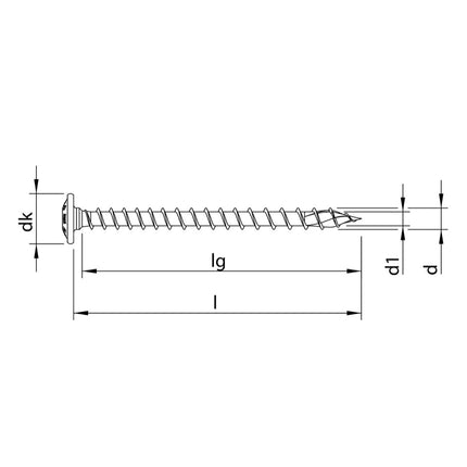 HECO TOPIX plus tornillos profesionales para construcción en madera 6,0 x 70 mm 400 piezas (4x 61080) tornillo para madera totalmente roscado, cabeza con arandela, accionamiento en T, galvanizado azul, A3K