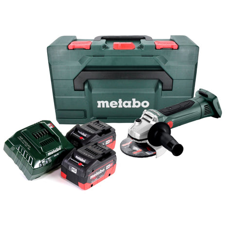 Amoladora angular a batería Metabo W 18 LTX 125 18 V 125 mm + 2x baterías 5,5 Ah + cargador + metaBOX