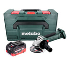Metabo W 18 LTX 125 amoladora angular a batería 18 V 125 mm + 1x batería 8,0 Ah + metaBOX - sin cargador