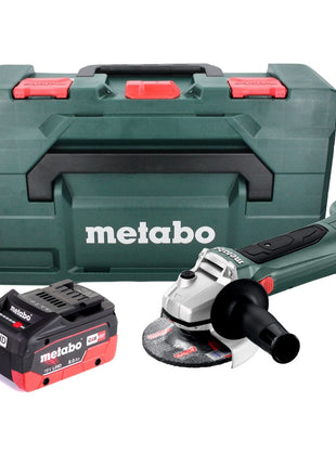 Metabo W 18 LTX 125 amoladora angular a batería 18 V 125 mm + 1x batería 8,0 Ah + metaBOX - sin cargador