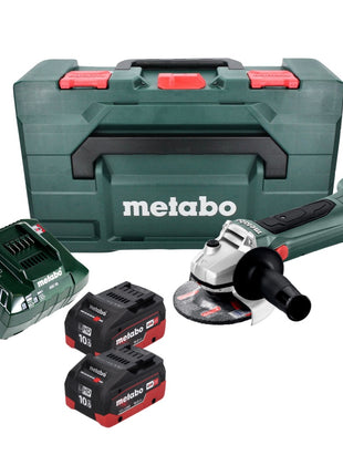 Amoladora angular a batería Metabo W 18 LTX 125 18 V 125 mm + 2x baterías 10,0 Ah + cargador + metaBOX