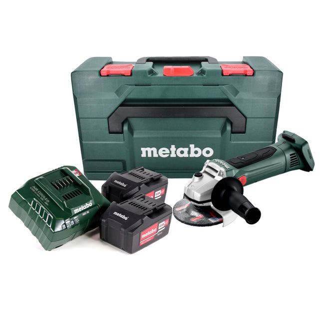 Amoladora angular a batería Metabo W 18 LTX 125 18 V 125 mm (602174650) + 2x batería 5,2 Ah + cargador + metaBOX